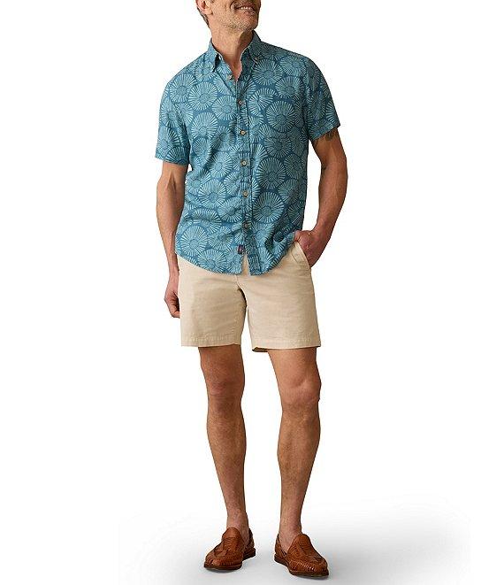 Faherty Breeze Floral Print Short Sleeve Woven Shirt Product Image