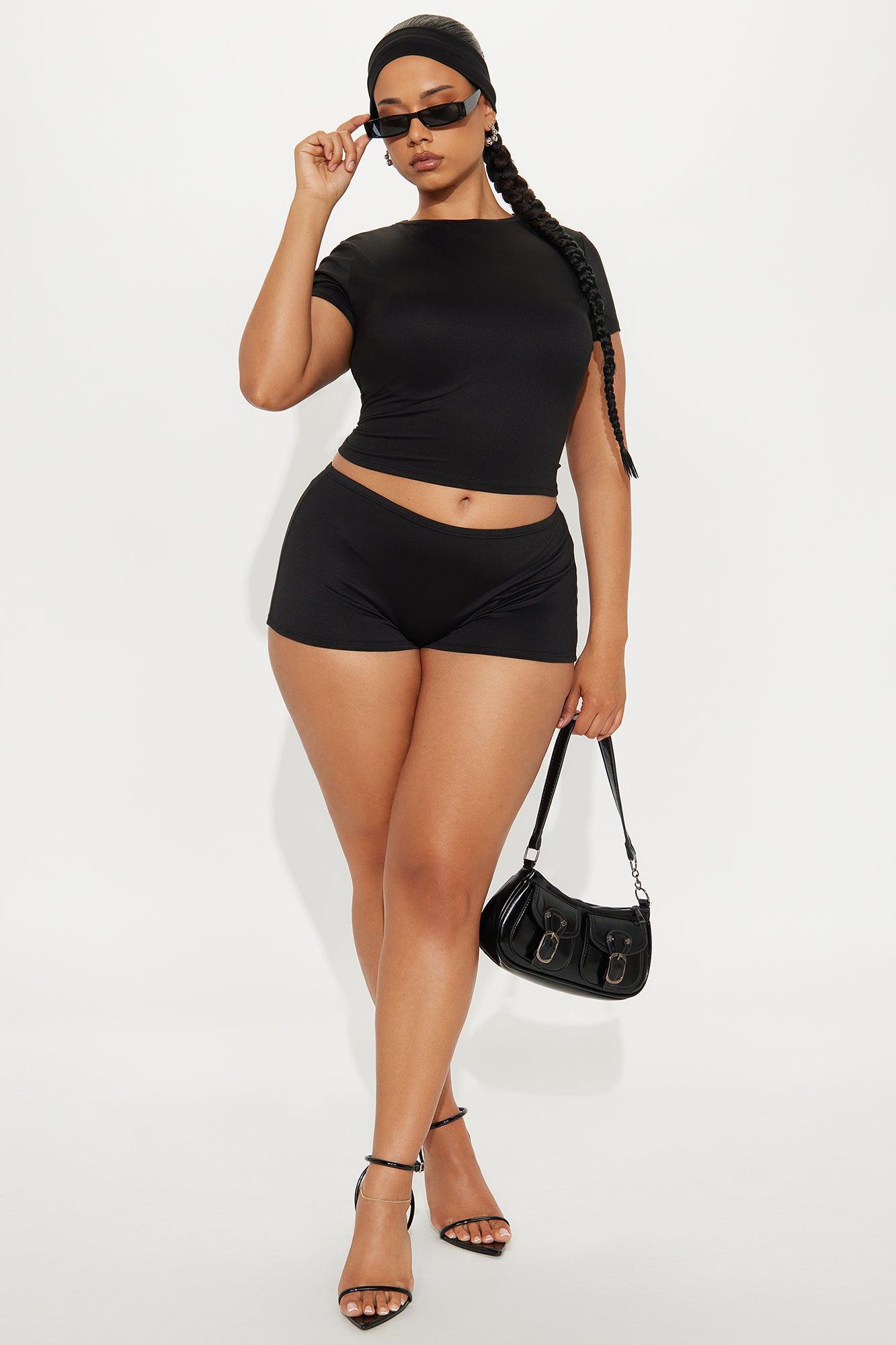 Trinity 3 Piece Short Set - Black Product Image