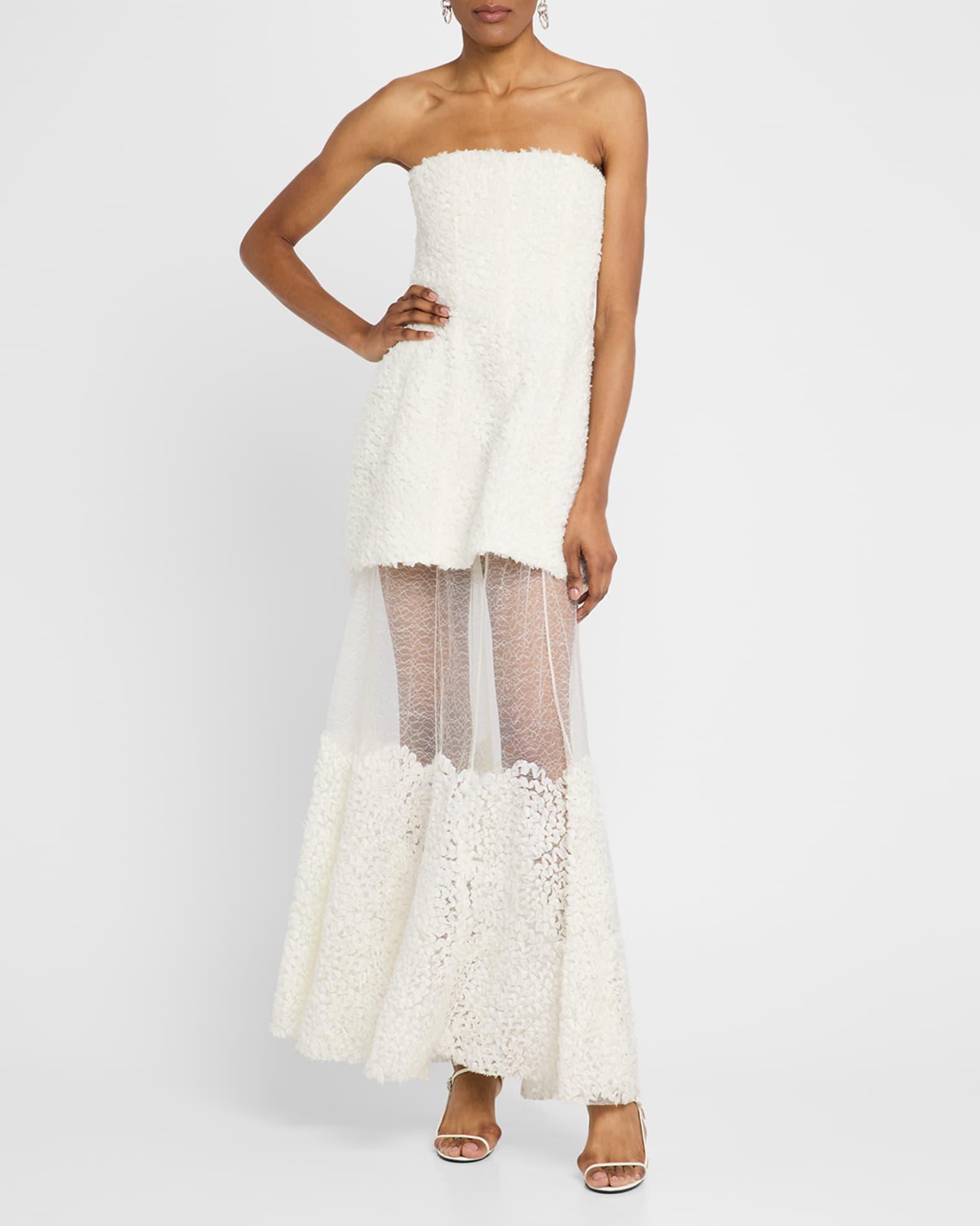 Marella Strapless Bustier Sheer Midi Dress Product Image