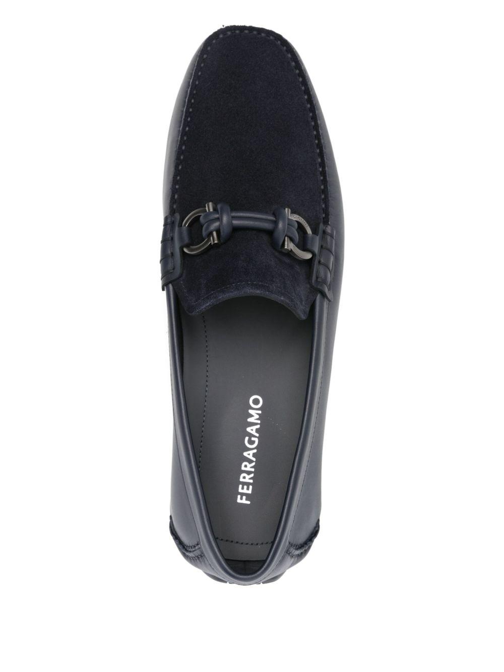 leather gancini loafers Product Image