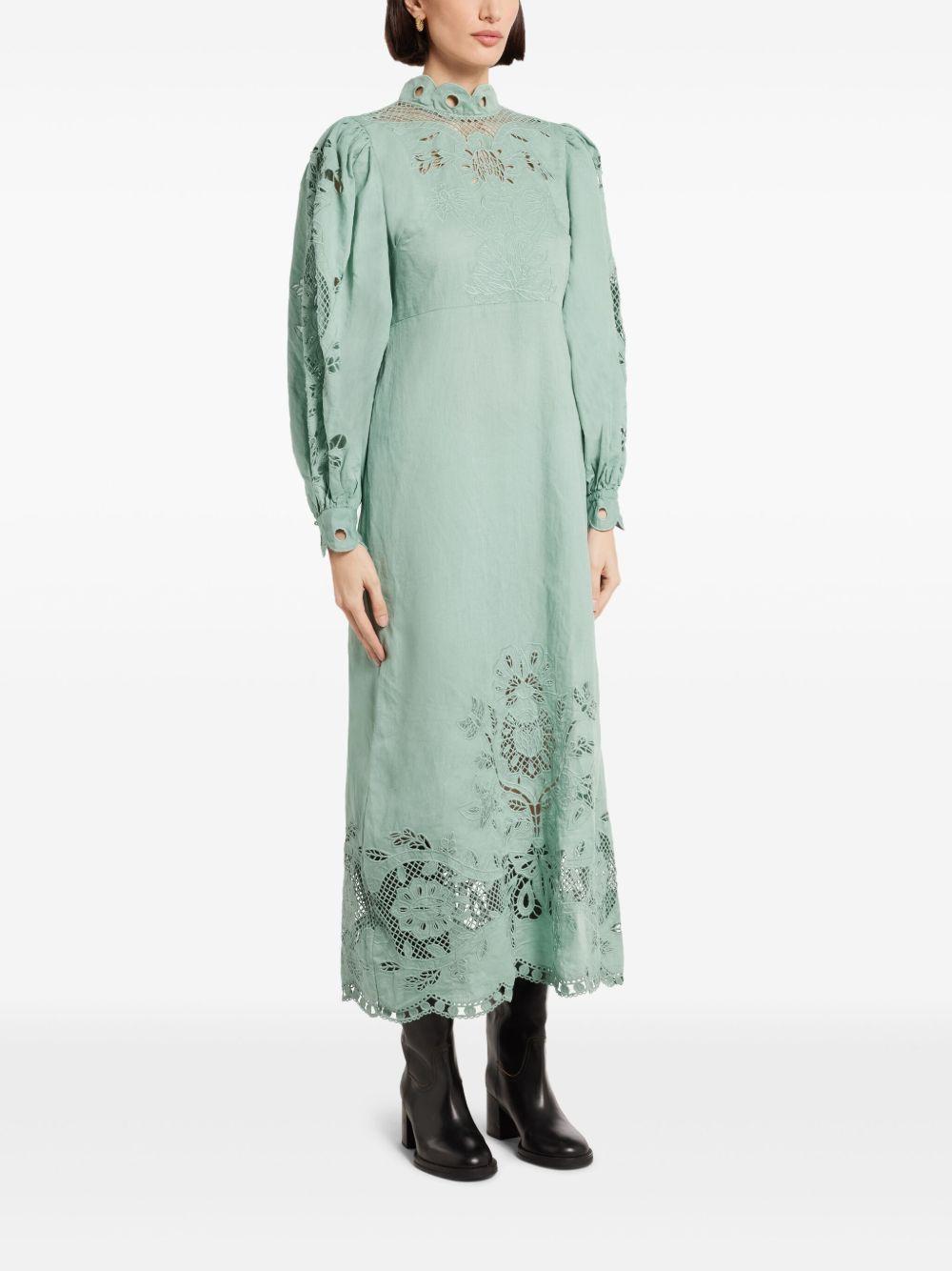 embroidered midi dress Product Image