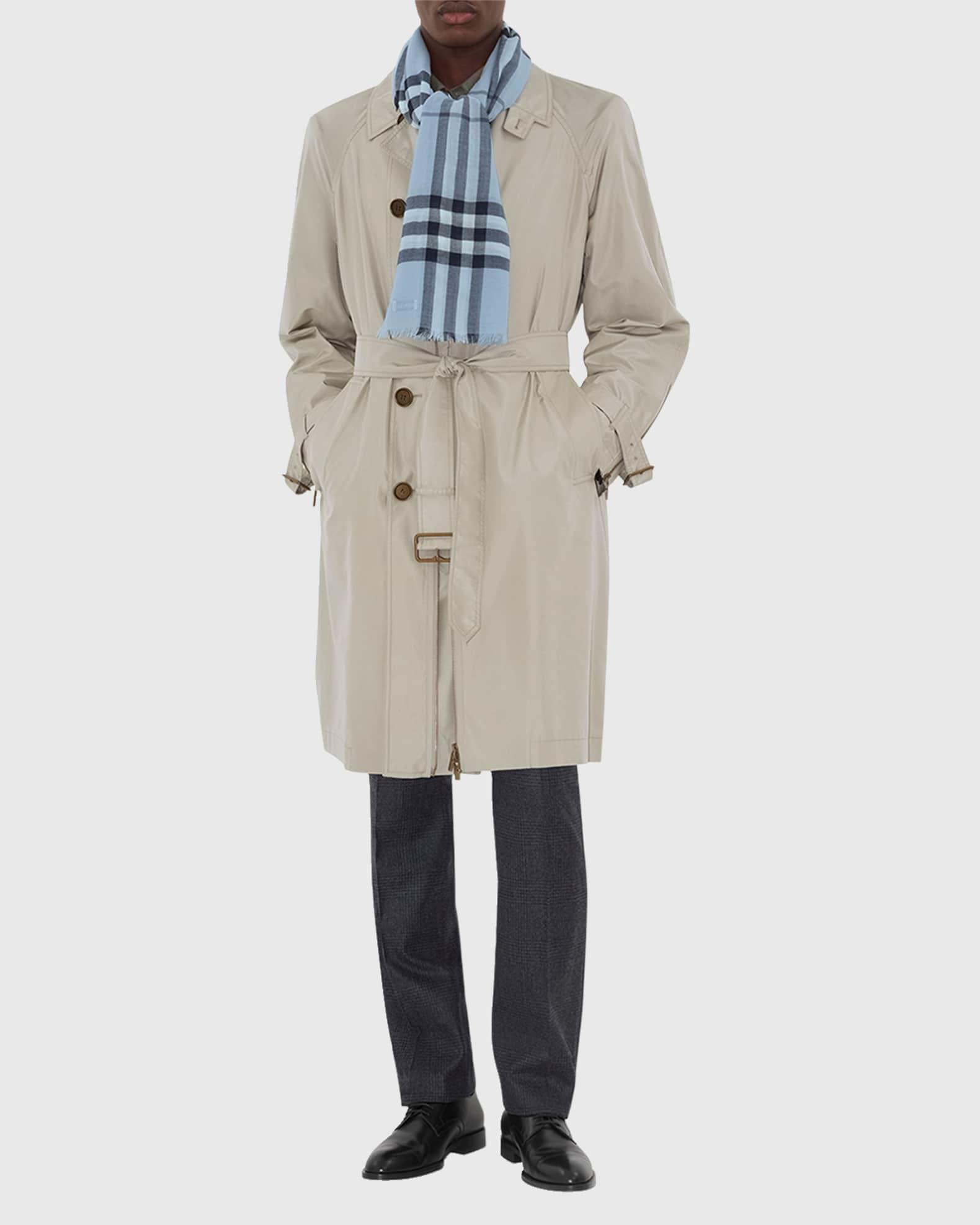 Men's Giant Check Lightweight Wool Scarf Product Image