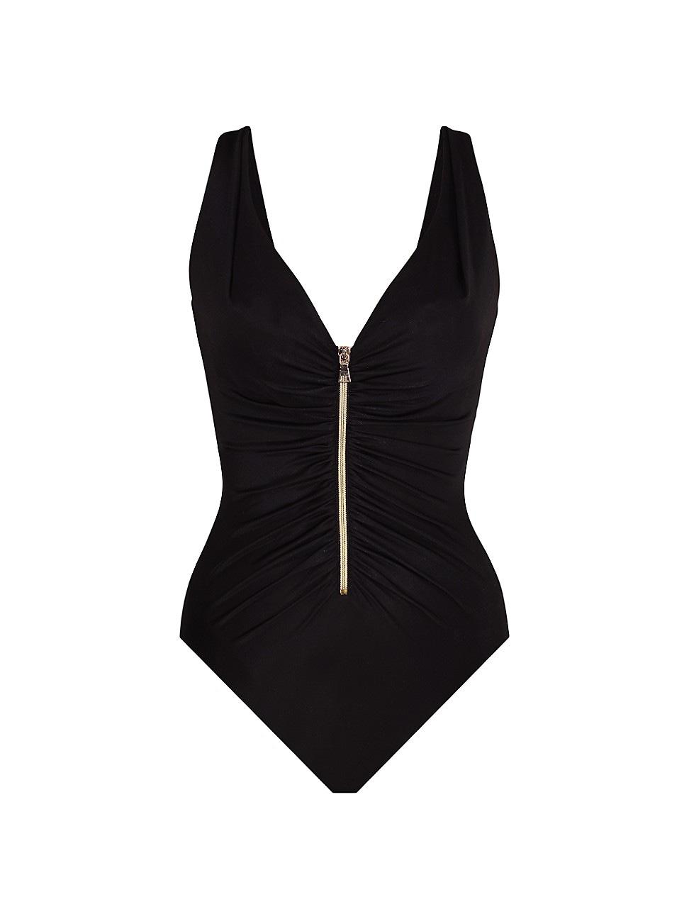 Womens Razzle Dazzle Zip One-Piece Swimsuit Product Image