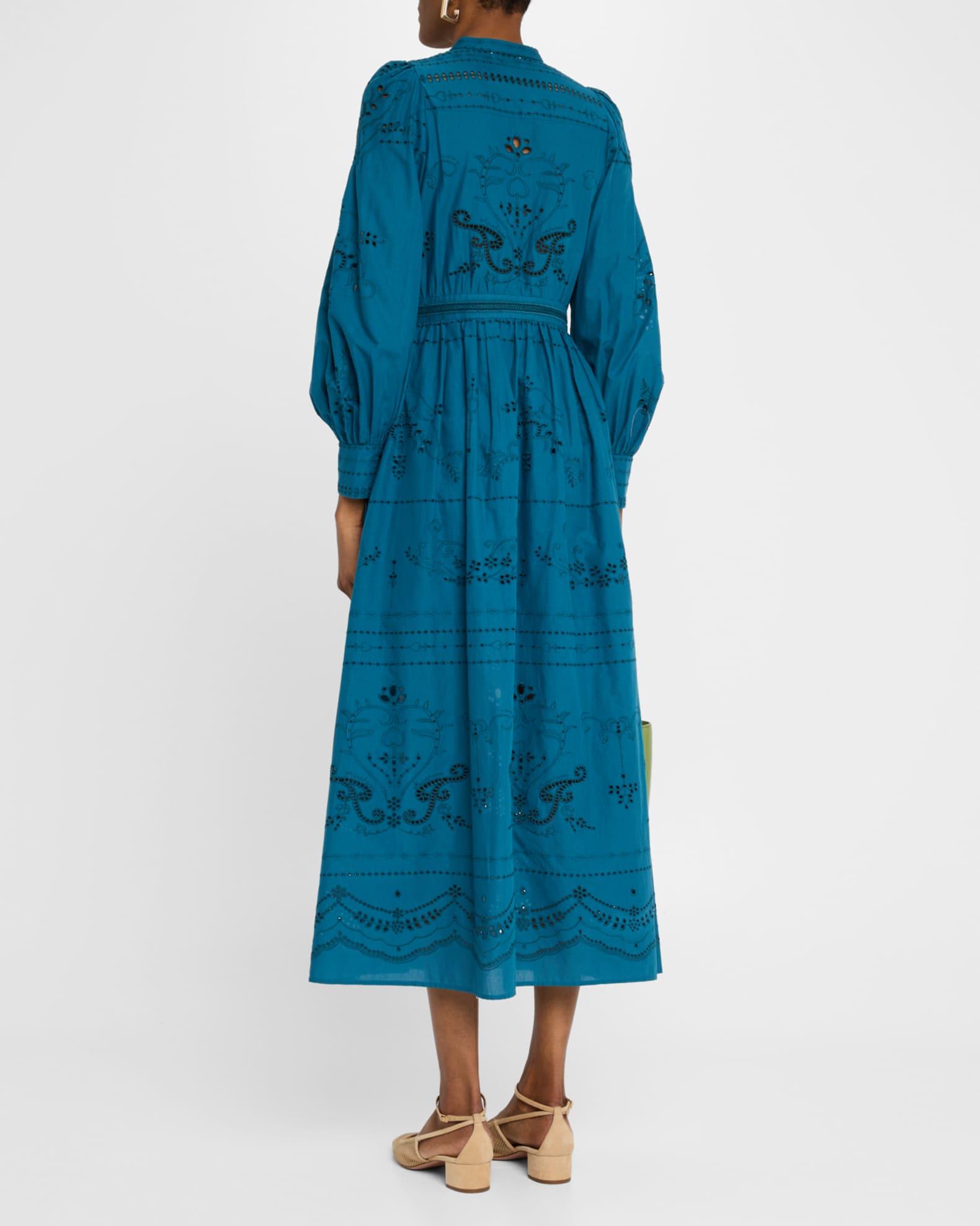 Eyelet-Embroidered Cotton Voile Maxi Dress Product Image