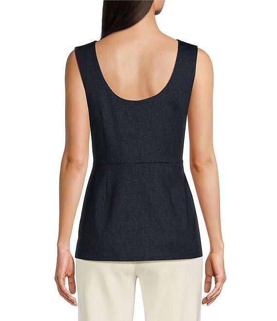 Jude Connally Millie Jude Denim Scoop Neck Sleeveless Gathered Empire Waist Top Product Image