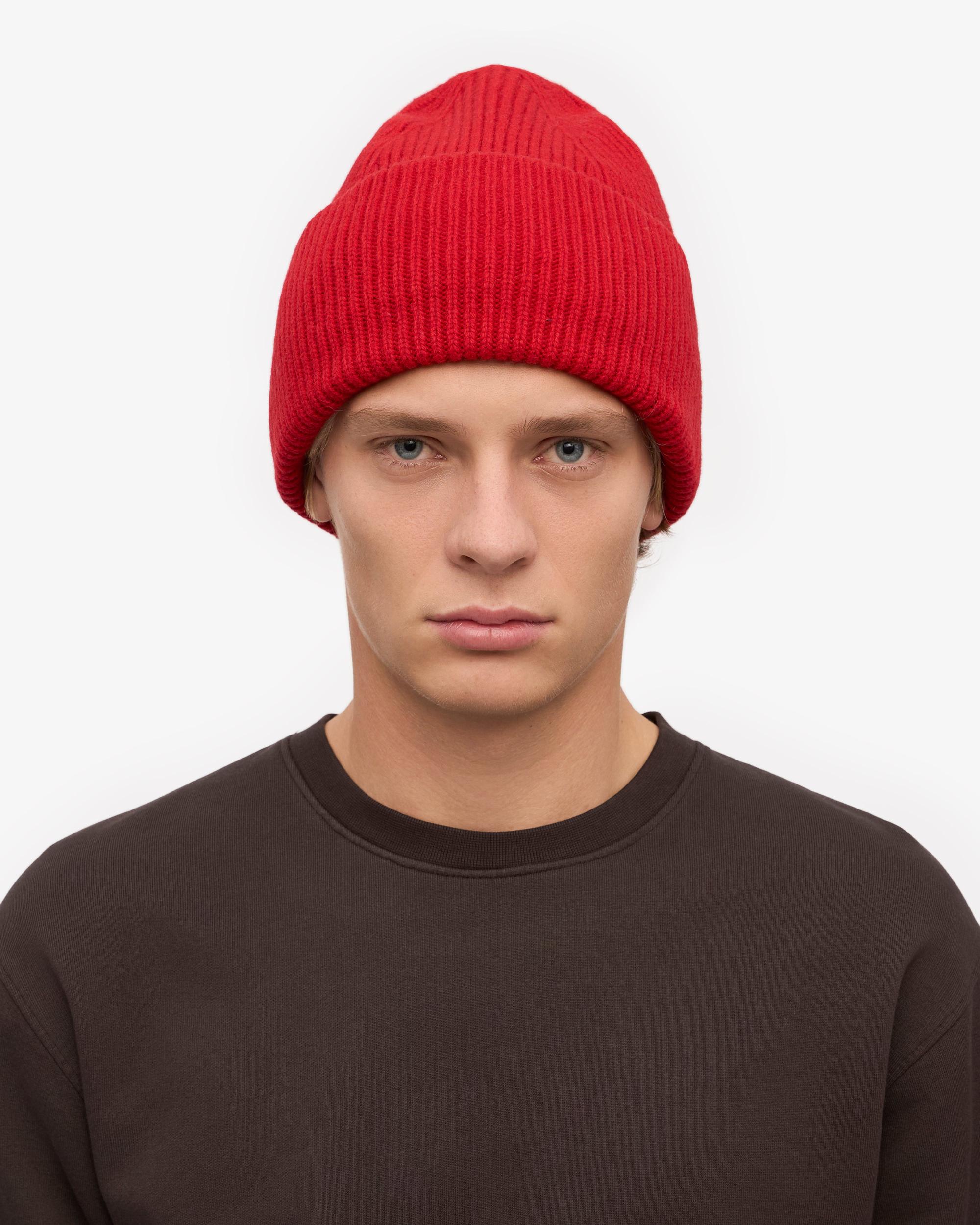Merino Wool Hat - Scarlet Red Product Image