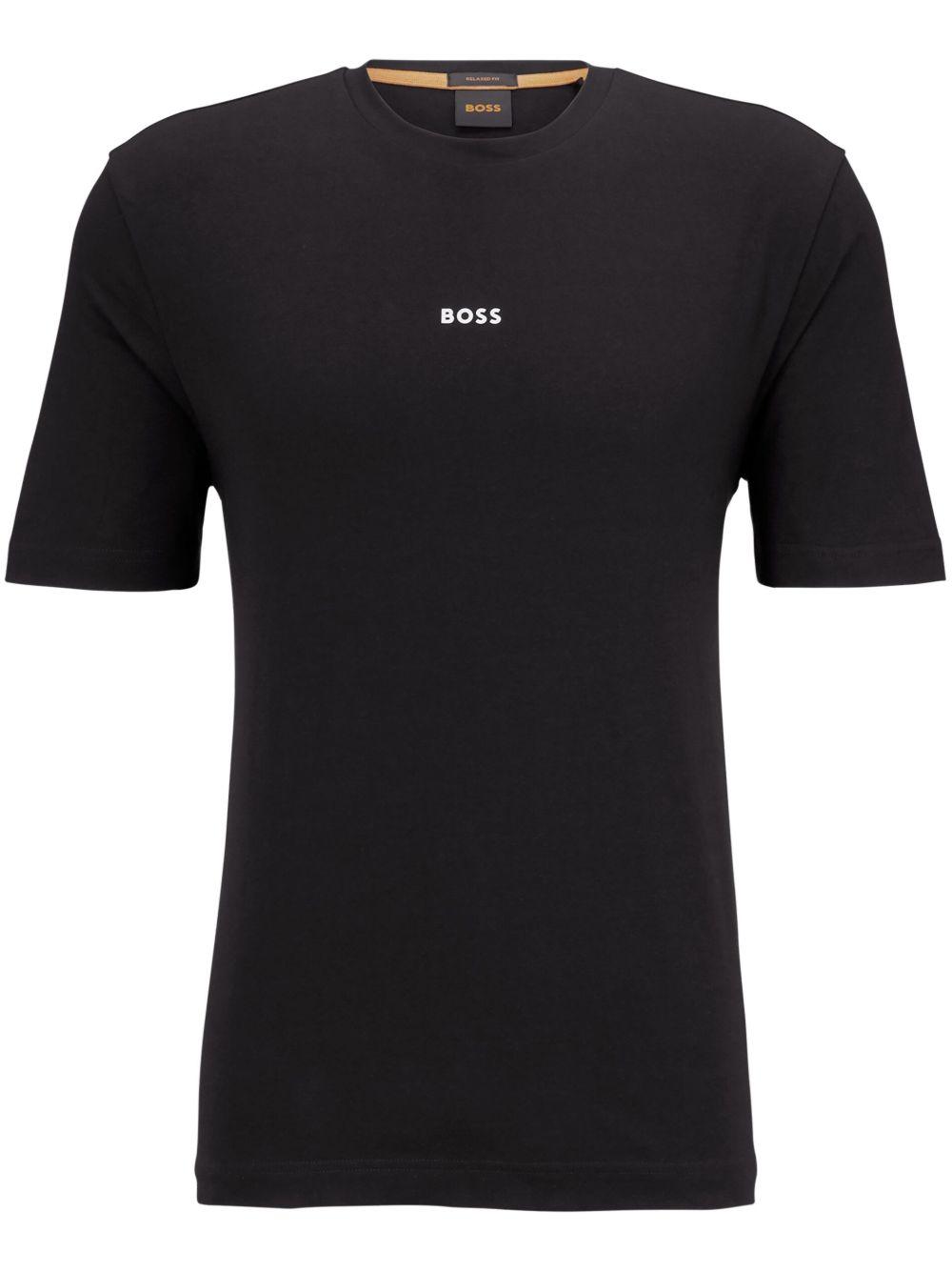 HUGO BOSS Relax Mens Gift-boxed Pyjamas In Cotton With Logo And Monograms In Black Product Image