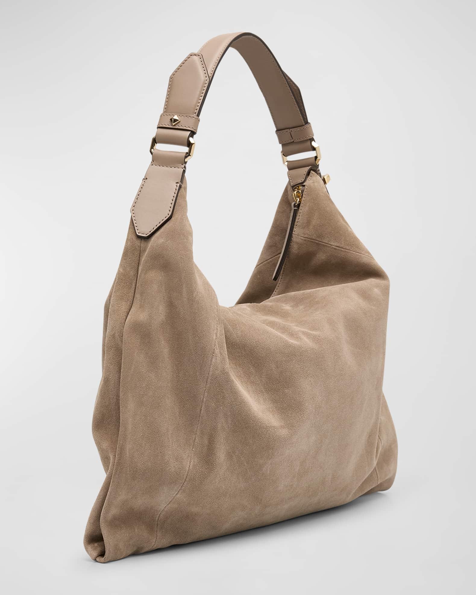 Ana Zip Leather Hobo Bag Product Image
