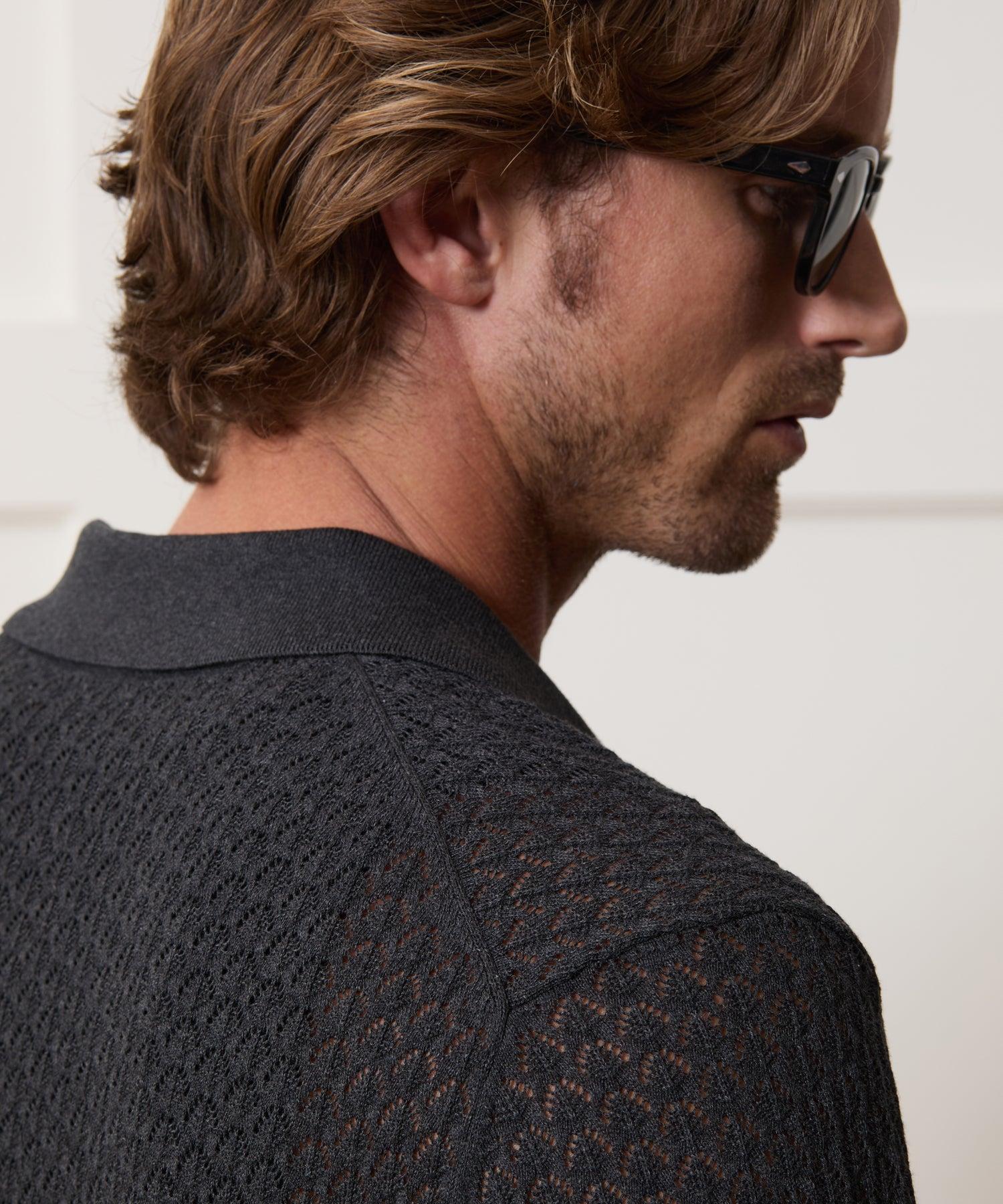 Silk-Cotton Sweater Polo Product Image