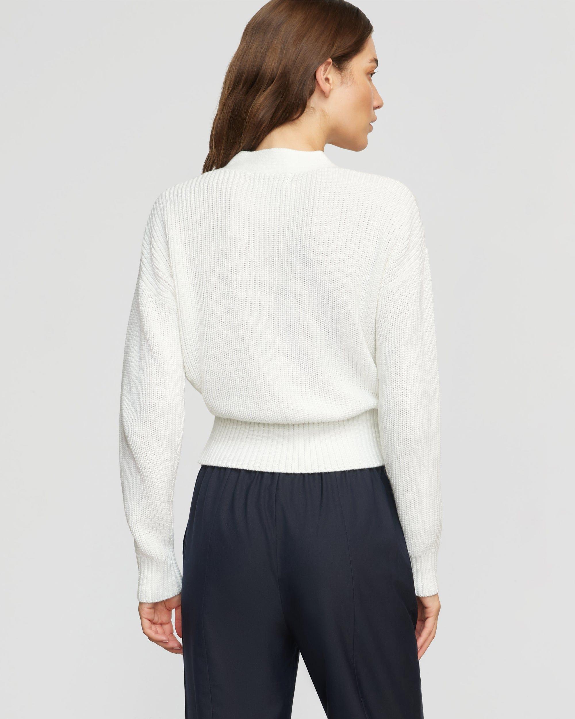 Maren Cropped V-Neck Sweater Product Image