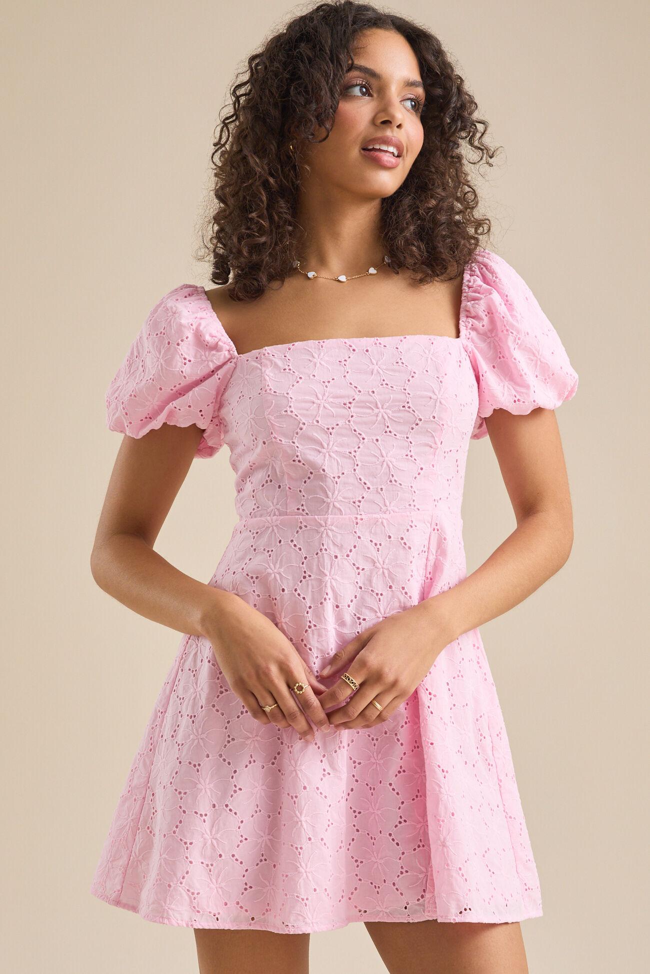 Josie Eyelet Mini Dress Product Image