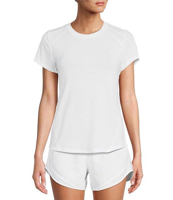 Antonio Melani Active Balance Moisture Wicking Relaxed Crew Neck Short Sleeve Coordinating Shirt Product Image