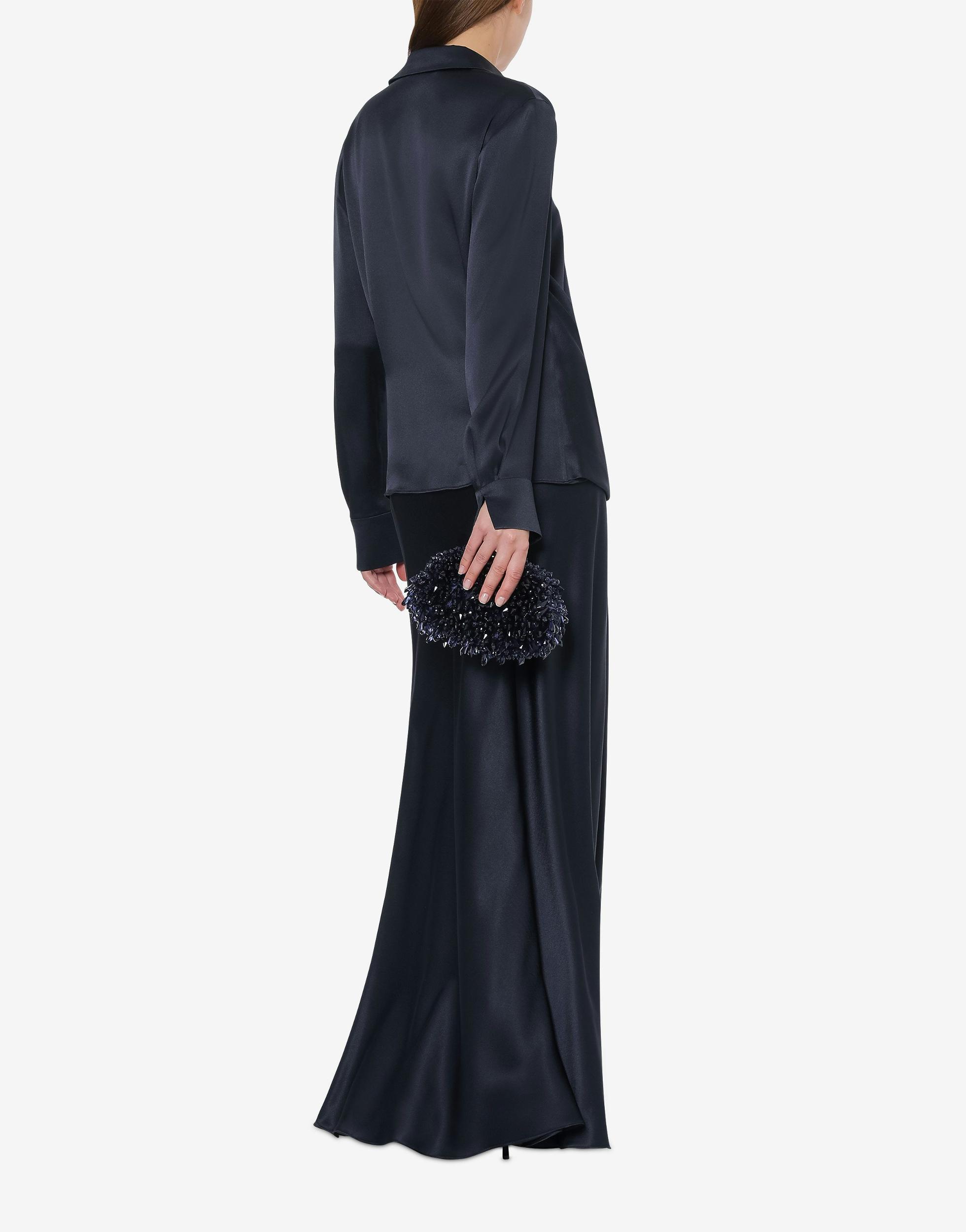 Satin shirt with jewel Product Image