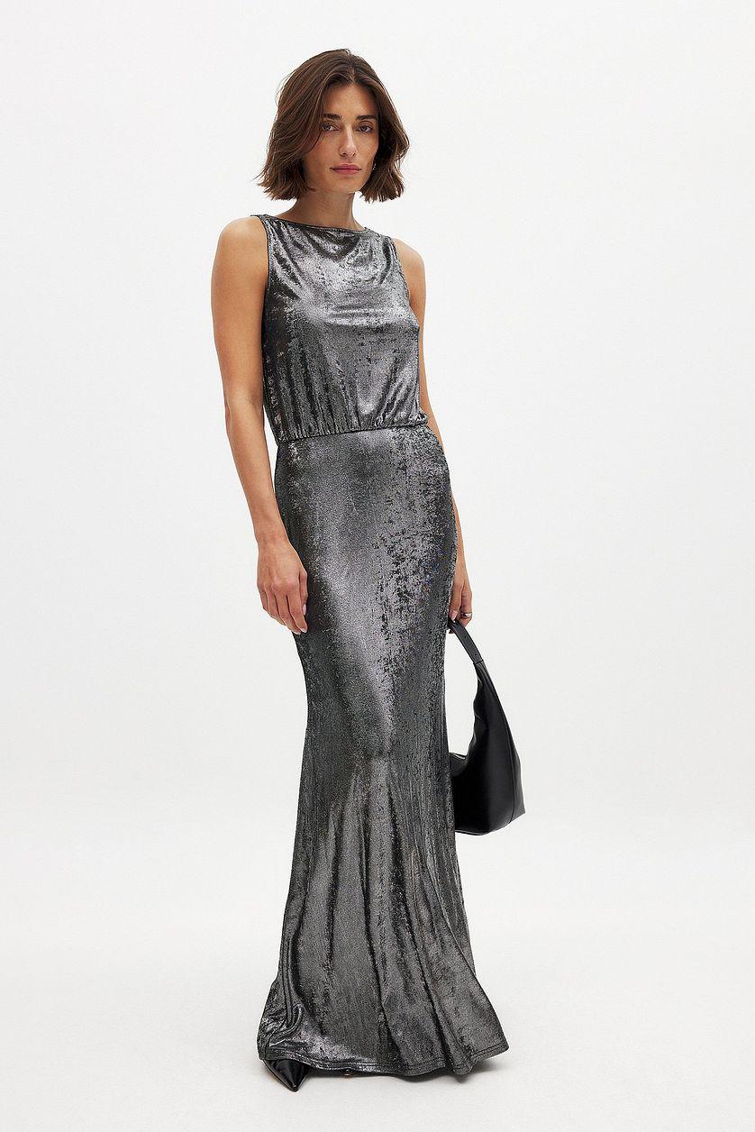 Draped Shiny Dress Product Image