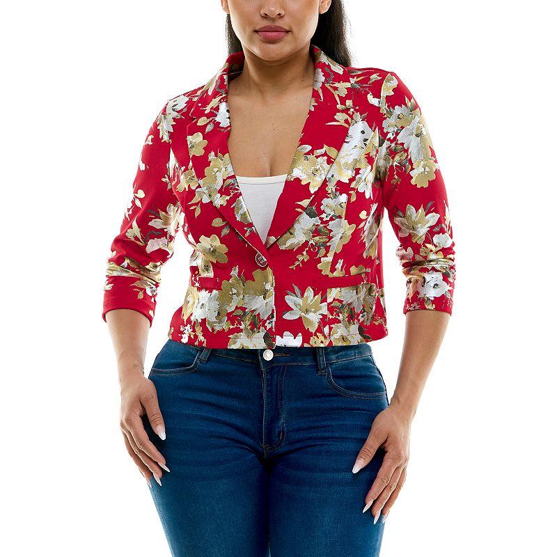 Women's Nina Leonard Foil Blazer,  Product Image