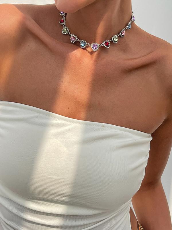 Geometric Heart Shape Necklaces Accessories Product Image