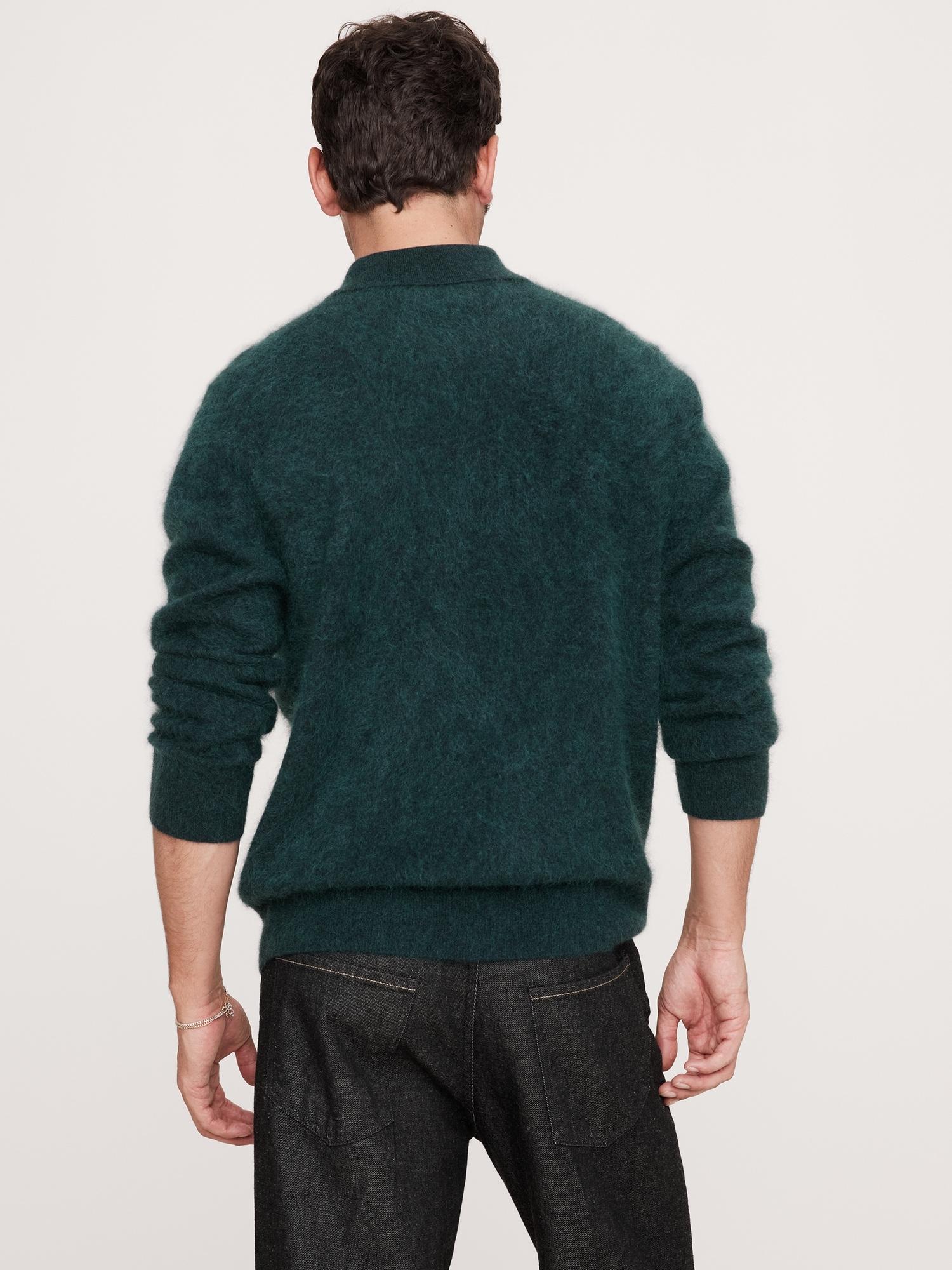 Brushed Cashmere Sweater Polo Product Image