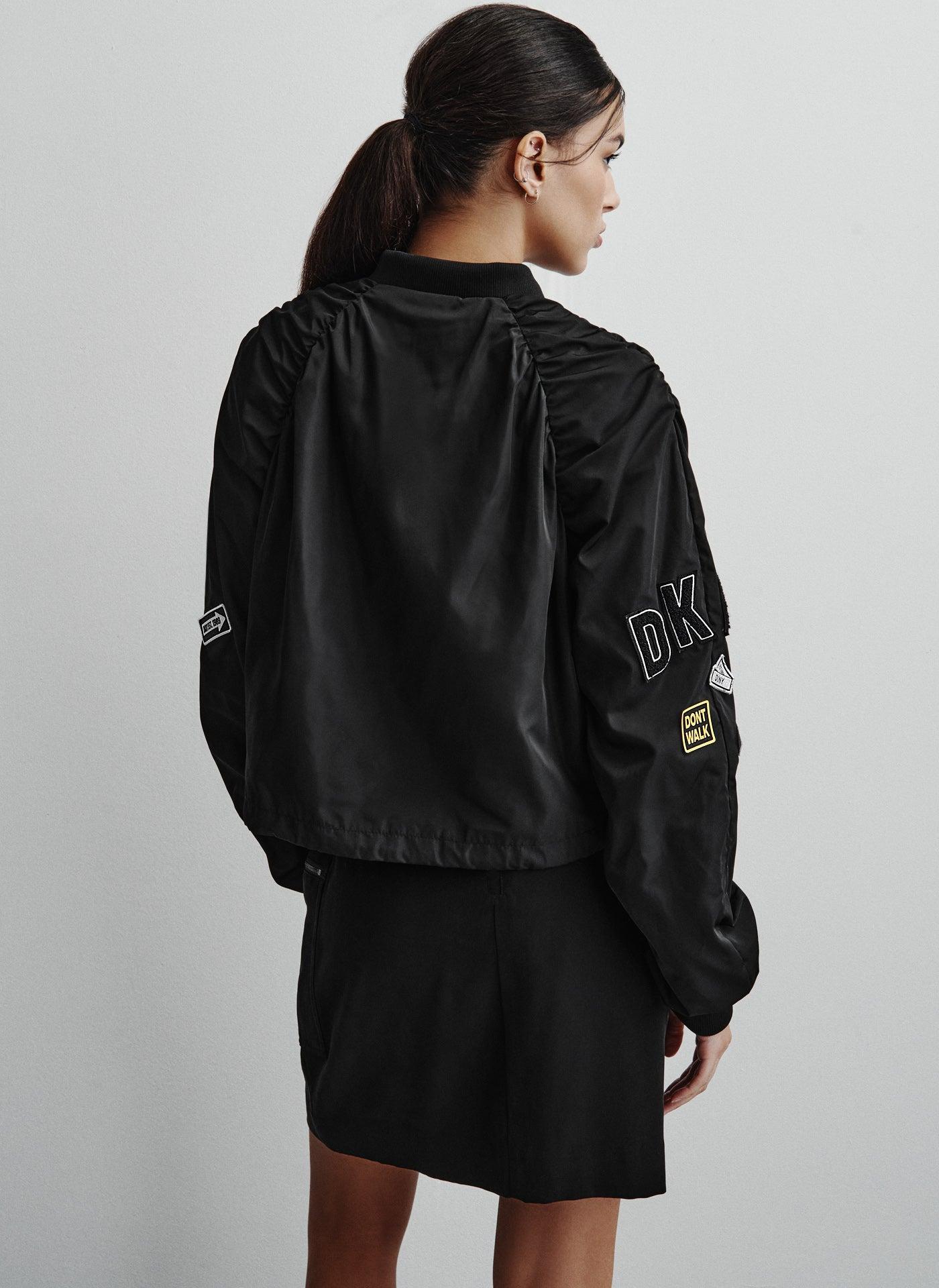 CROPPED EMBELLISHED BOMBER JACKET Product Image
