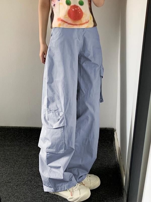 Multi Pocket High Rise Cargo Pants Product Image