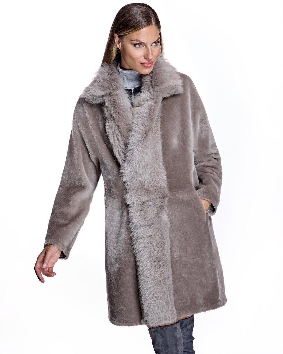 Julia & Stella by Maximilian Reversible Shearling Jacket-Maximilian Product Image