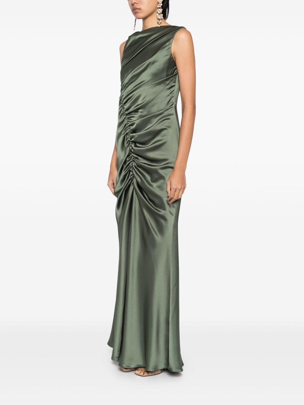 satin asymmetric gown Product Image