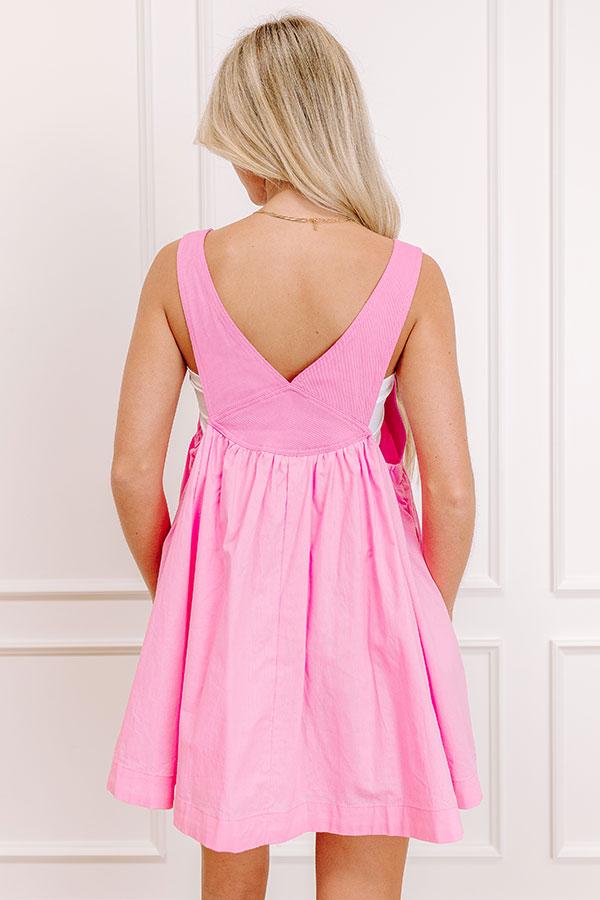 Boardwalk Chic Mini Dress in Pink Product Image