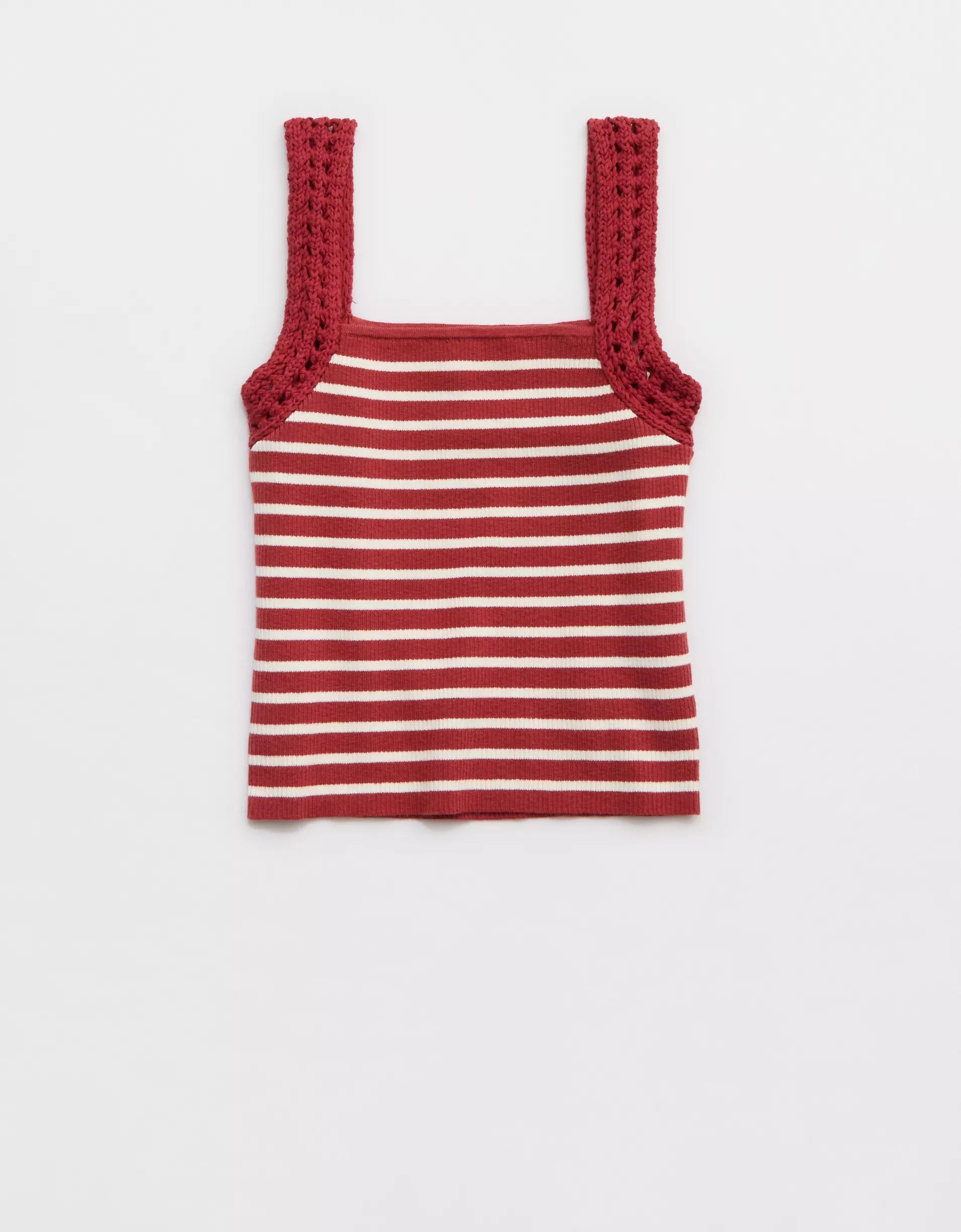 Aerie Crochet Sweater Tank Top Product Image