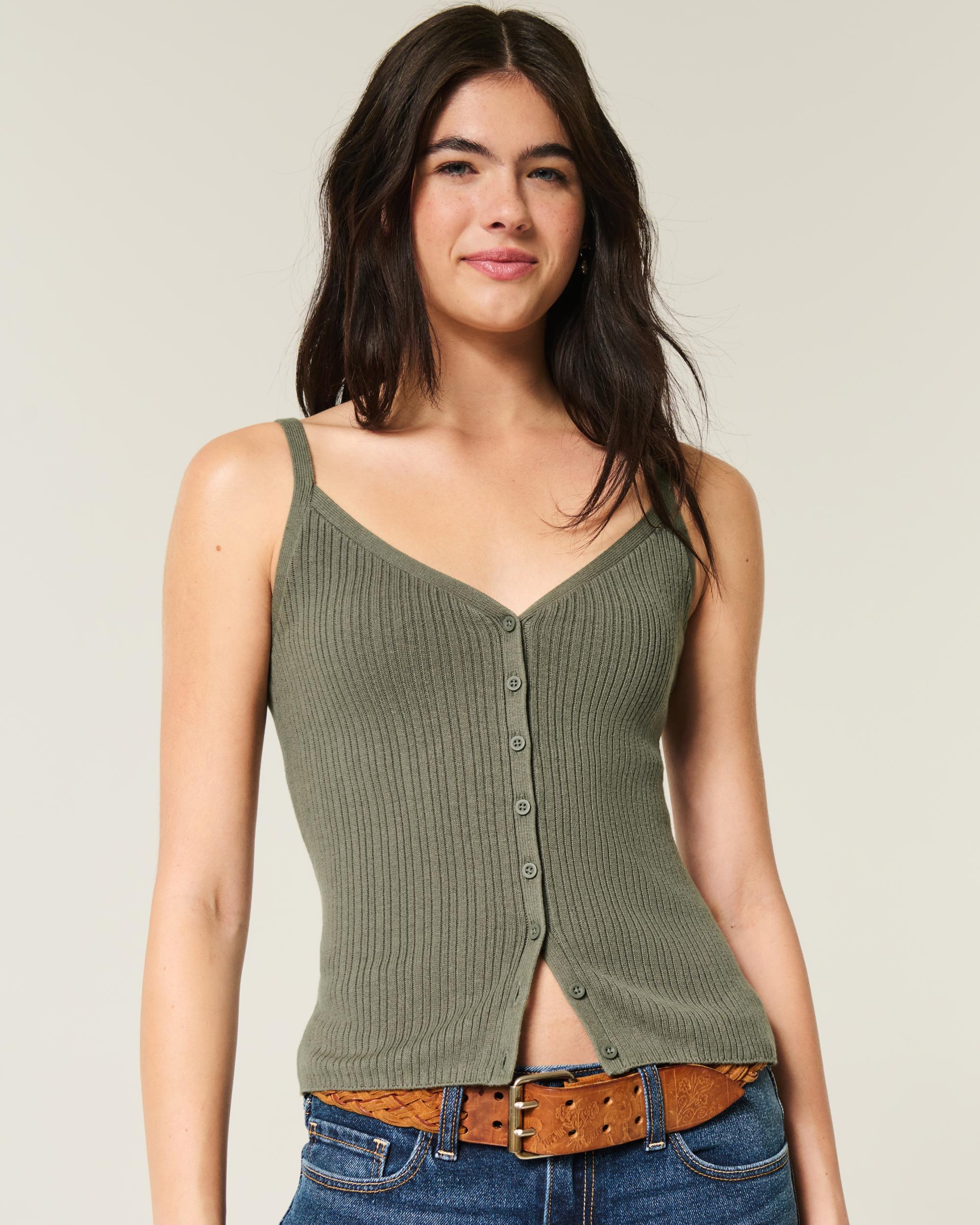 Button-Through Sweater Tank Product Image
