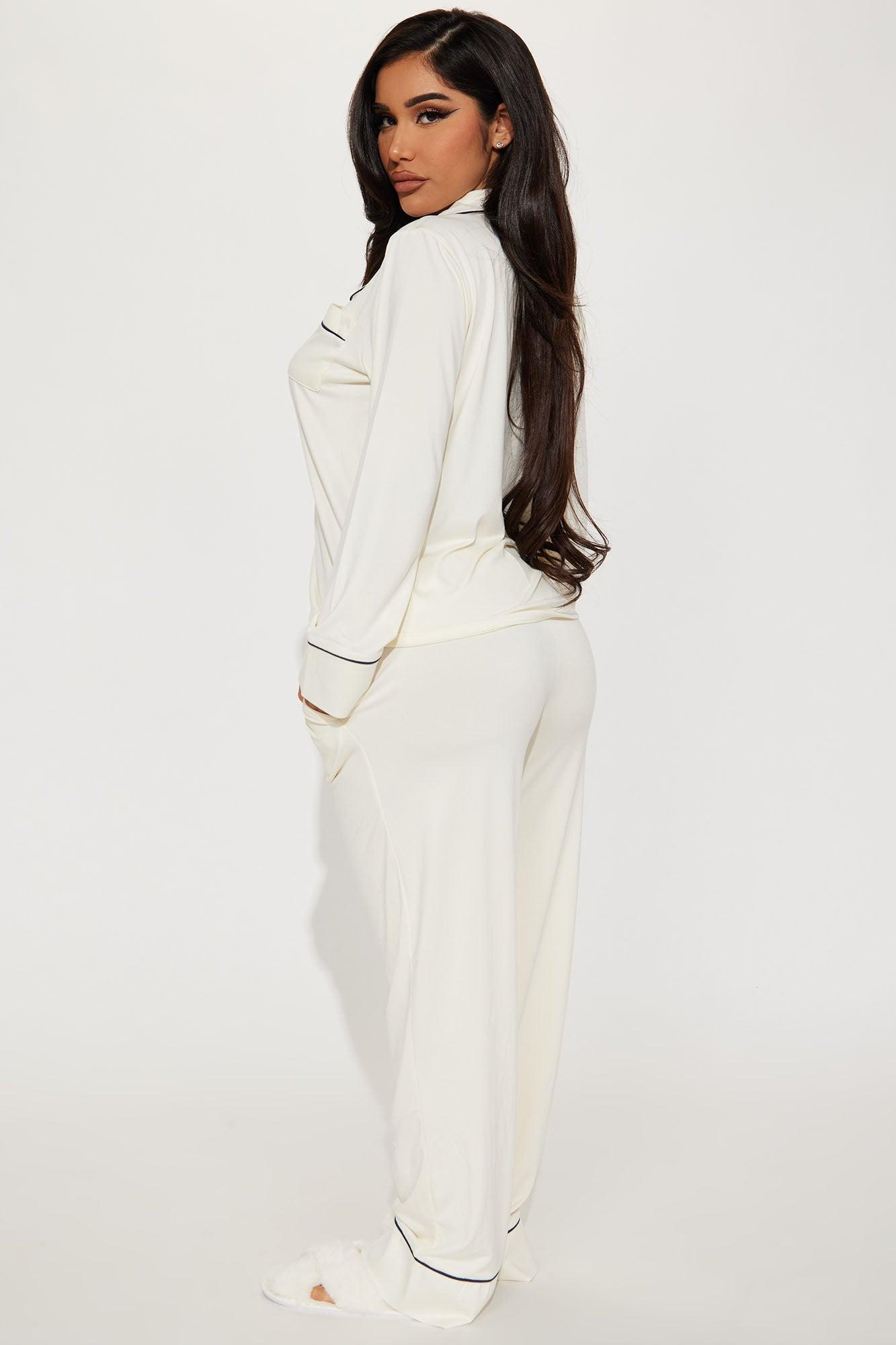 Relax A Bit 2 Piece PJ Set - Ivory/combo Product Image