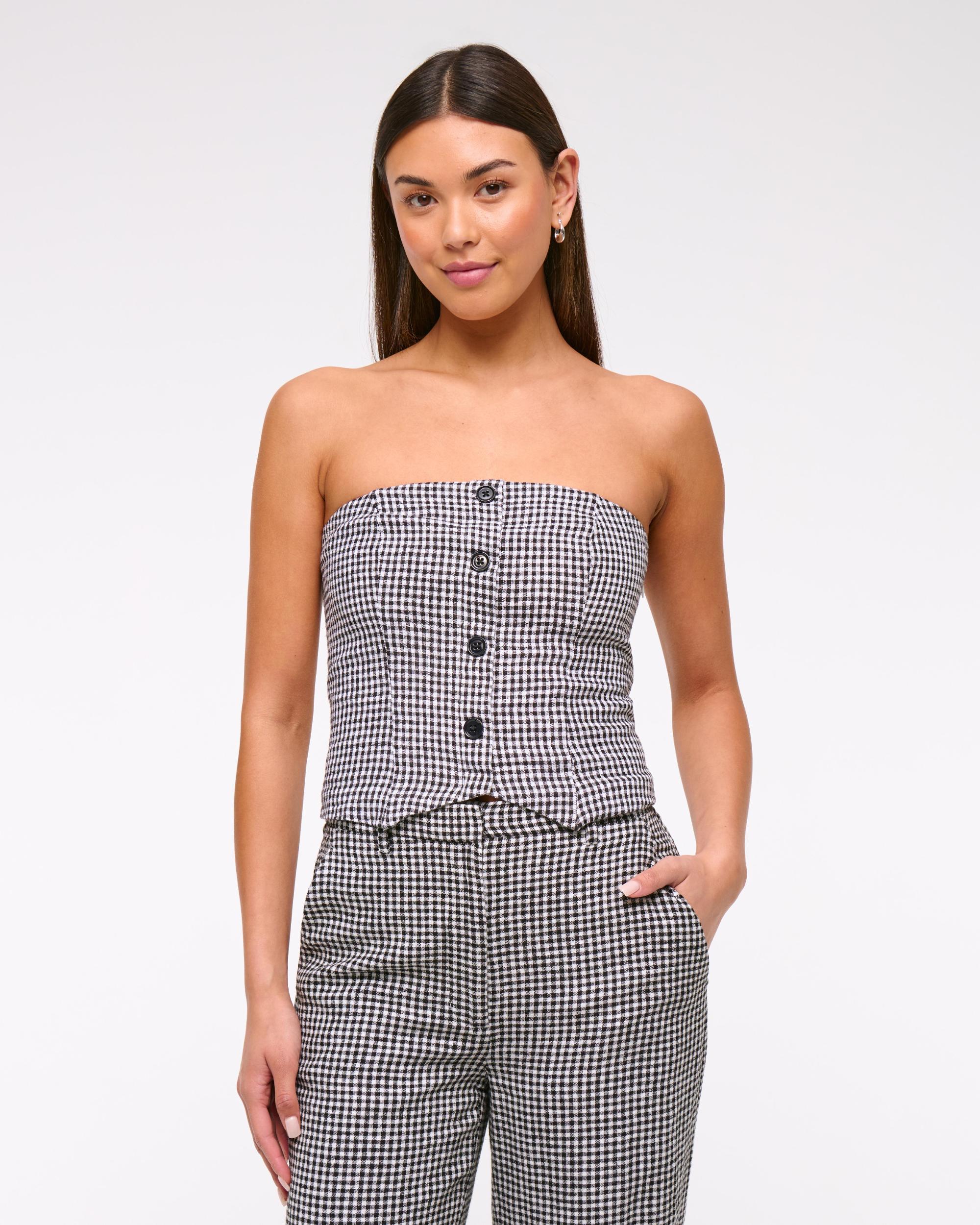 Strapless Cropped Vest Top Product Image