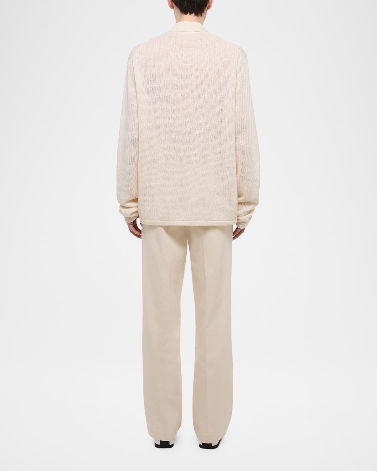 Men's Fine-Gauge Knit Polo Shirt Product Image