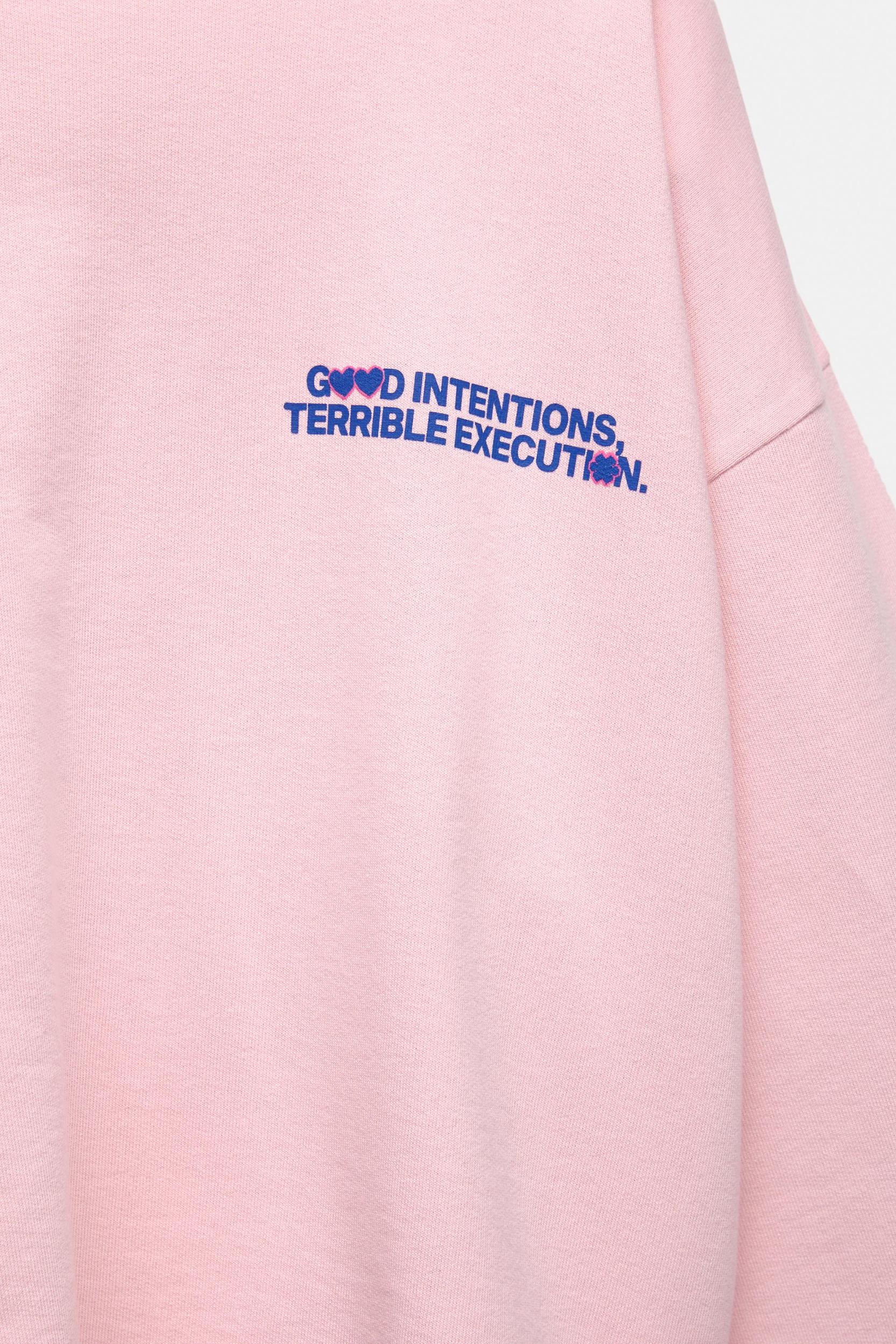 Pink sweatshirt with slogan Product Image