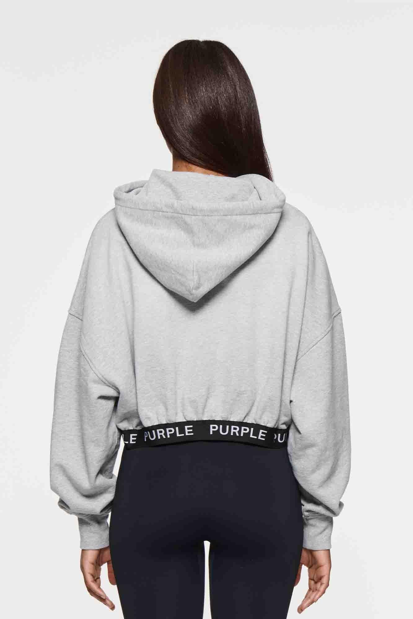 Heather Cropped Hoodie Female Product Image
