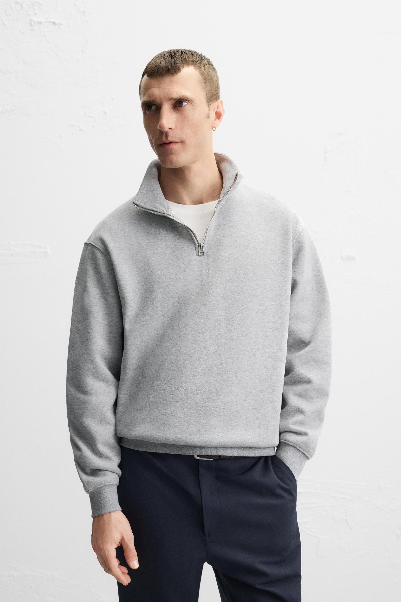 BASIC QUARTER-ZIP SWEATSHIRT Product Image