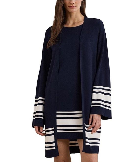 Lauren Ralph Lauren Coordinating Two-Tone Long Cardigan Product Image