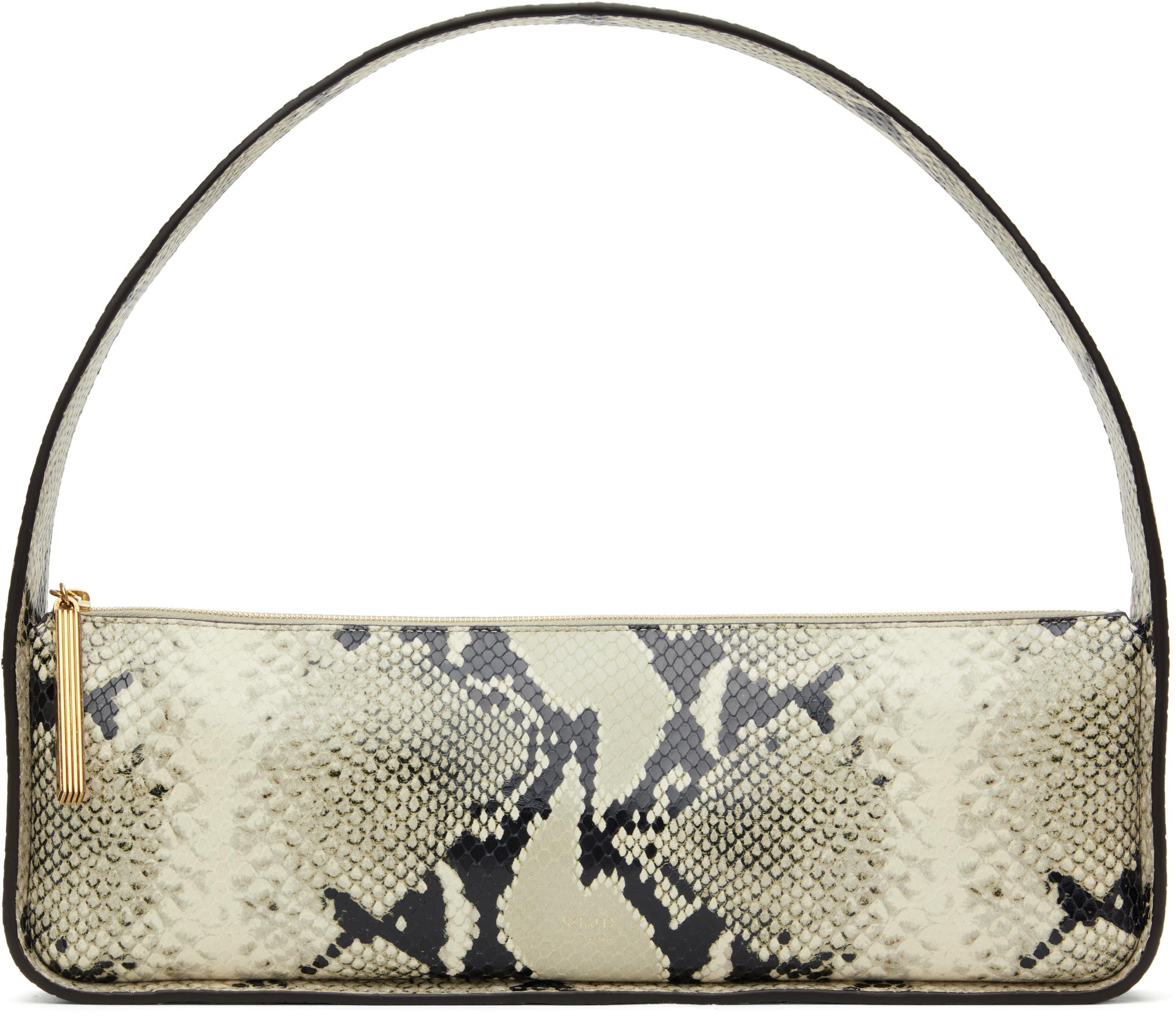 KHAITE Lori Python-embossed Leather Shoulder Bag In Natural Product Image