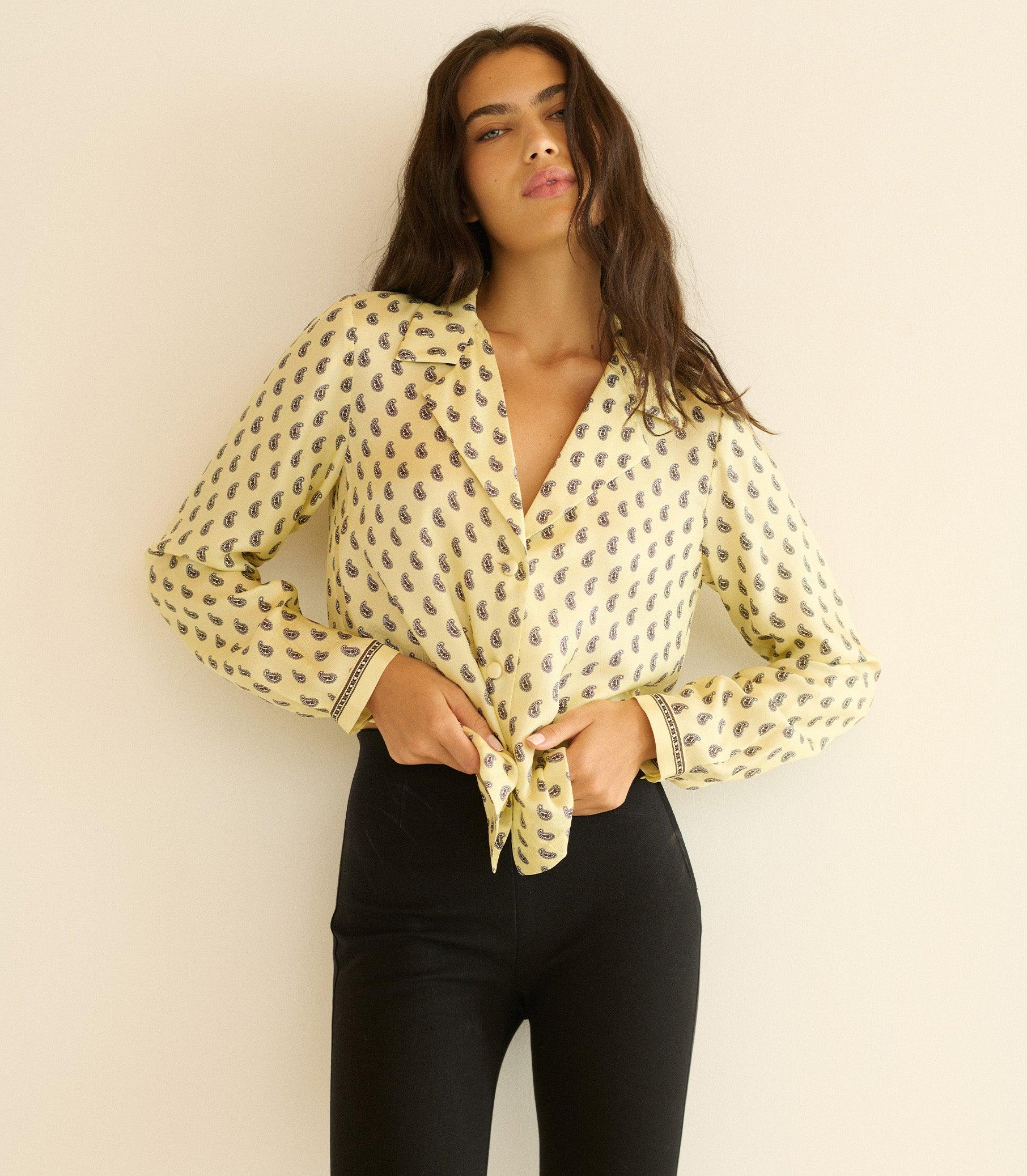 LAVON FRINGE PANT -- BLEU TAORMINA PAISLEY Product Image