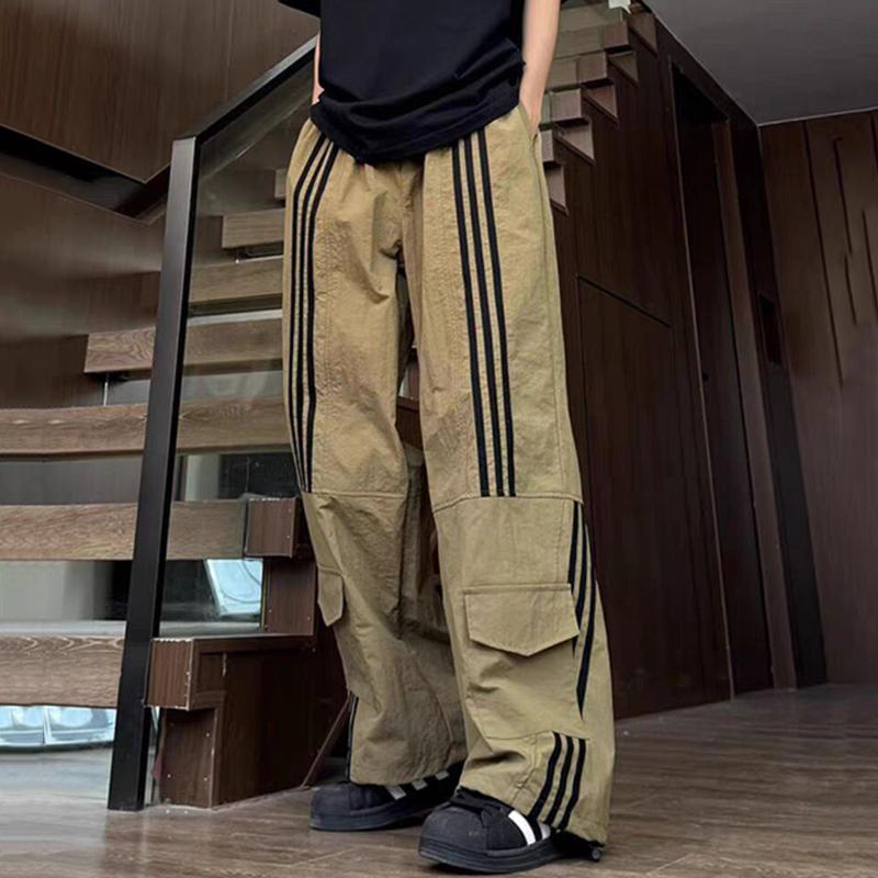 Retro High Street Trendy Three-Stripe Sweatpants Product Image