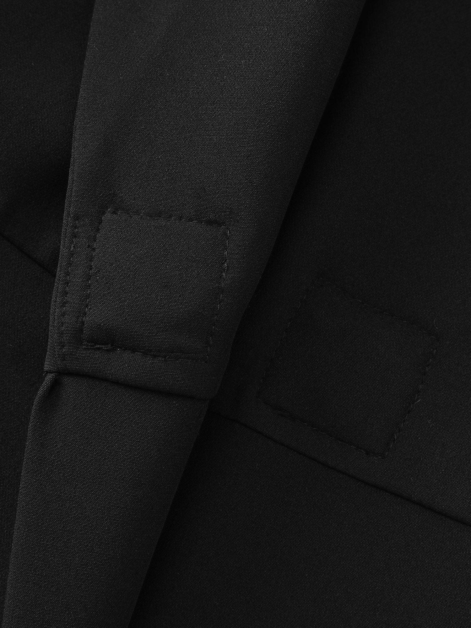 Semi Stretchy Pockets Curvy Hem Blazer Female Product Image