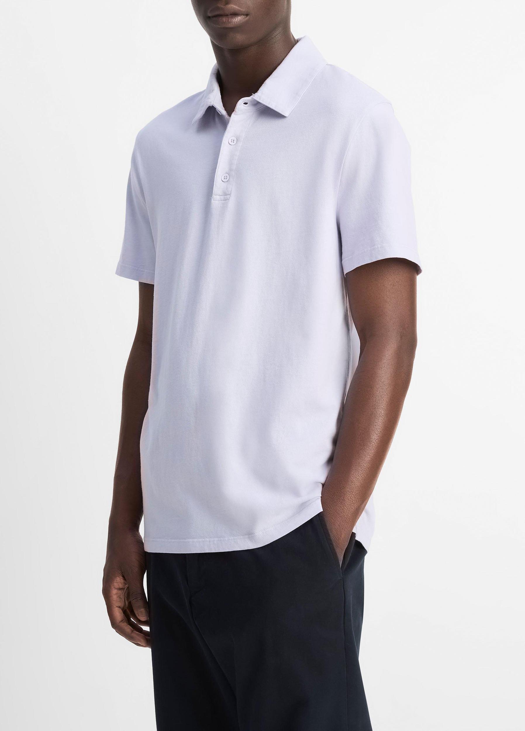 Garment Dye Cotton Polo Shirt Product Image
