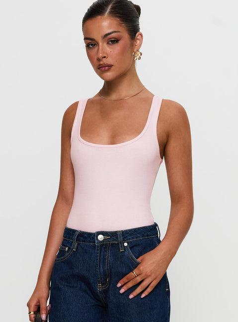 Baseline Rib Bodysuit Pink Product Image