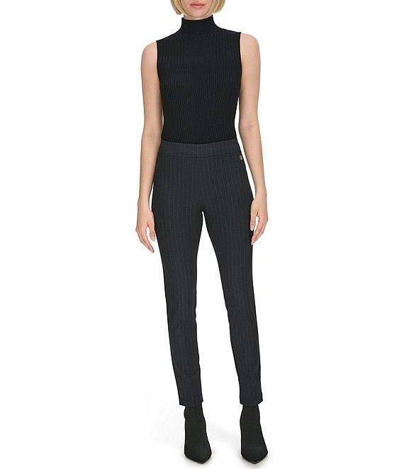 Calvin Klein Pinstripe Ponte Slim Fit Pull-On Pant Product Image