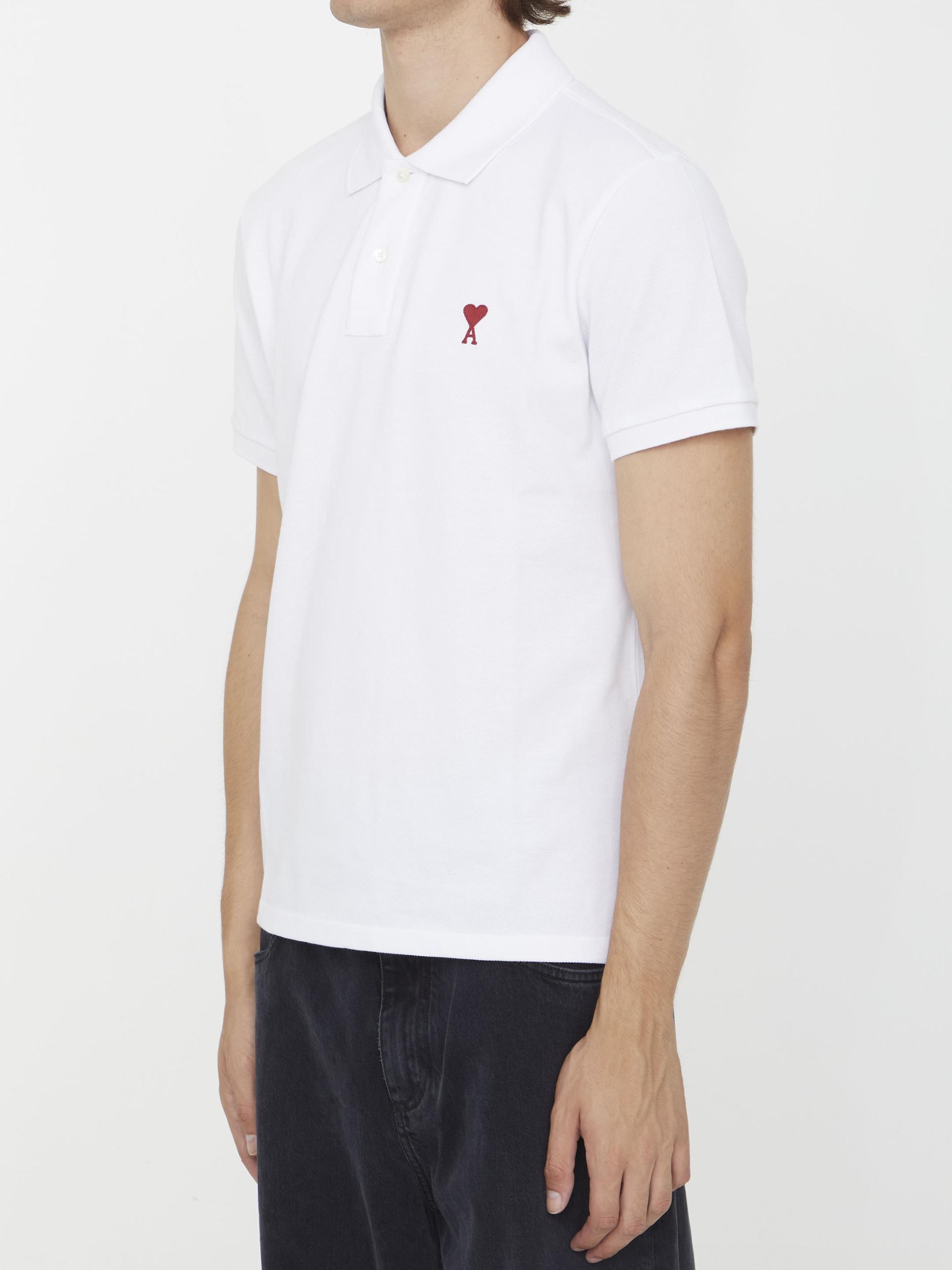 White Cotton Ami de Coeur Polo Product Image