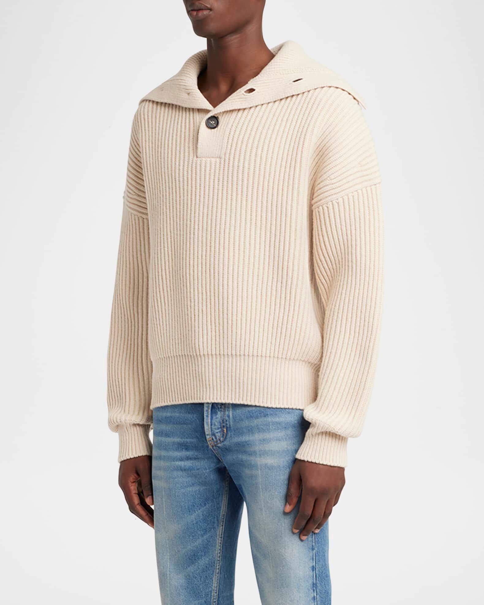 Men's Ribbed Wool-Cashmere Sweater Product Image