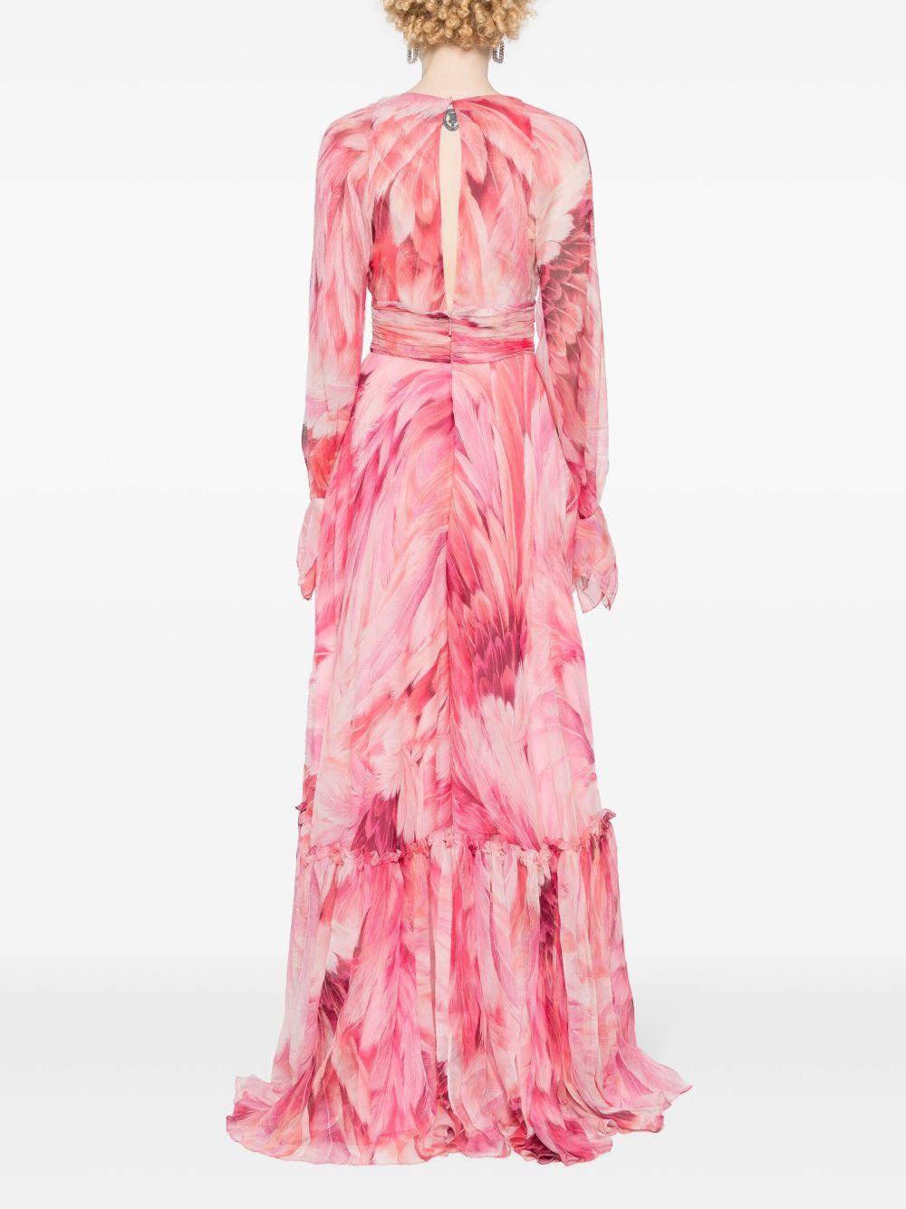 Plumage-print maxi dress Product Image
