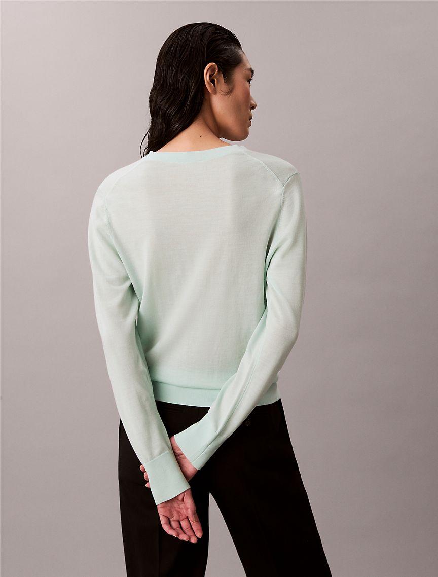 Merino Wool V-Neck Sweater Product Image