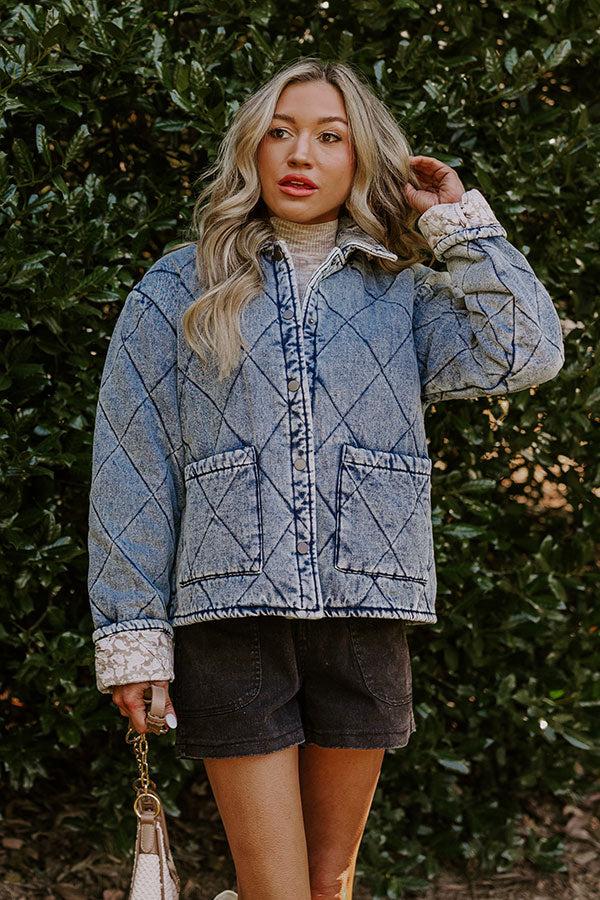 Woodland Walks Denim Quilted Jacket Product Image