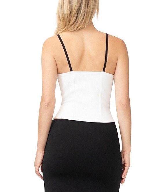 Stevie by Steve Madden Scuba Satin Contrast Cami Bustier Top Product Image