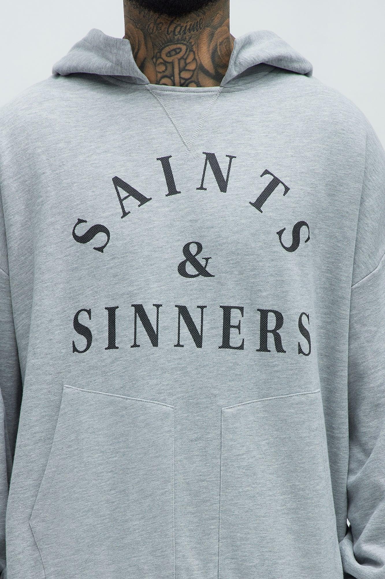 Tyson Saints And Sinners Oversized Hoodie - Heather Grey Product Image