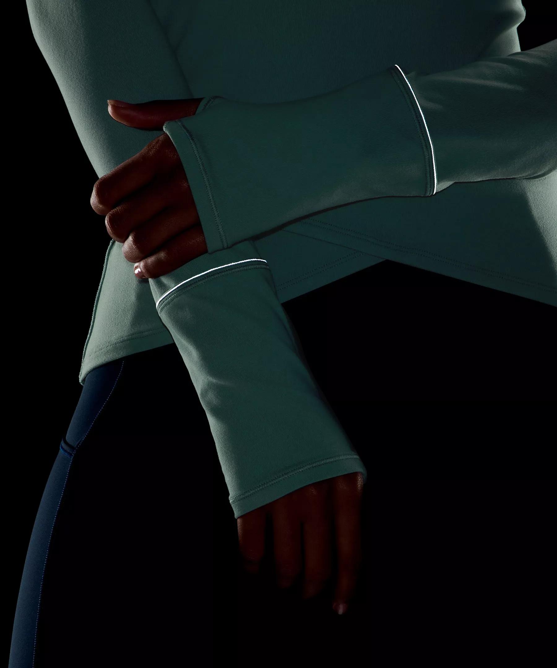 Rulu Gathered-Waist Long-Sleeve Running Top Product Image